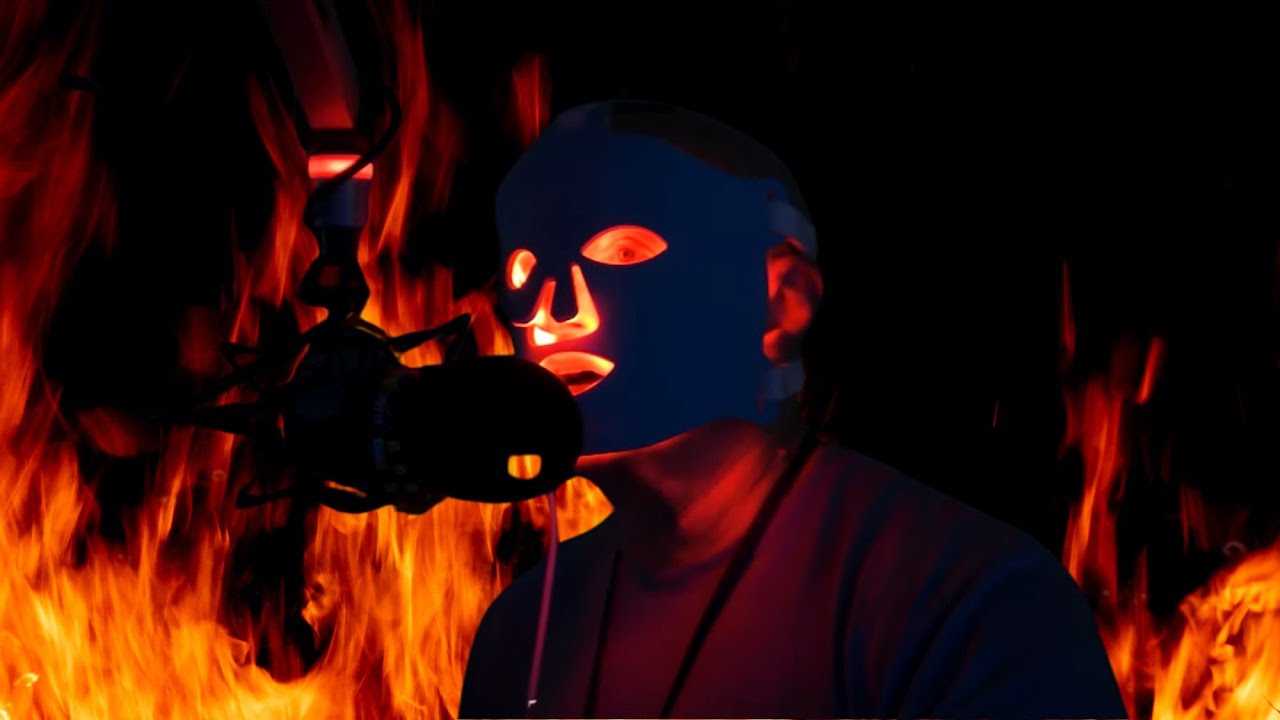 Steve is the God of Hellfire Red Light Facemask