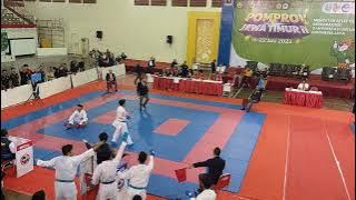 SERUU FINAL kumite Beregu Putra Universitas Brawijaya VS UNESA POMPROV Jatim 2023 Jember