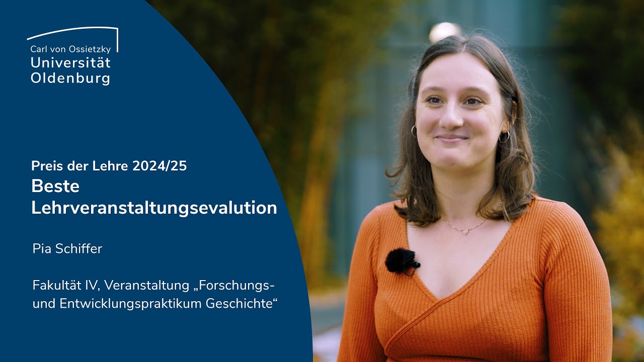 Preis der Lehre 2024/25: Pia Schiffer | Universität Oldenburg