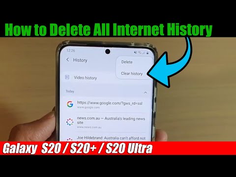 Galaxy S20/S20+: How to Clear/Delete/Remove All Internet History