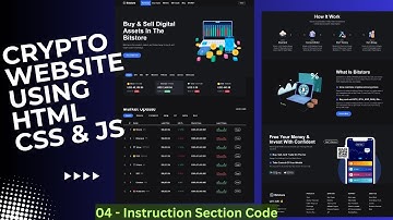 Create a Responsive Crypto Website using HTML CSS JavaScript with Source Code | Instruction Section