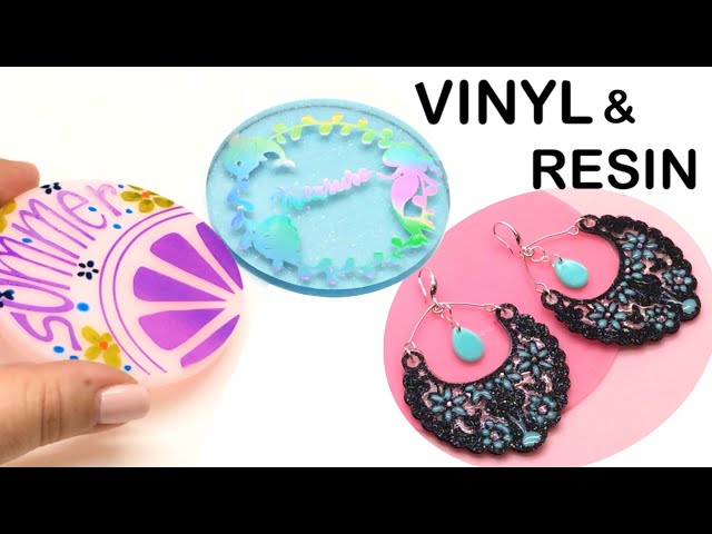 DIY Resin Monogram Necklace with Vinyl
