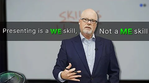 Presenting is a WE skill, not a ME skill