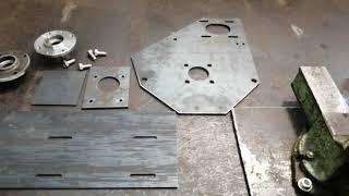 видео: Переходная плита для КПП ВАЗ самодельного мини погрузчика картинка: Переходная плита для КПП ВАЗ самодельного мини погрузчика