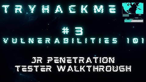TryHackMe #3 Vulnerabilities 101 walkthrough