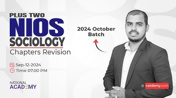 PLUS TWO NIOS SOCIOLOGY 2024 October Exam Part 2 | natdemy