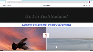 Making the website in 10 Min | Adobe Portfolio Overview