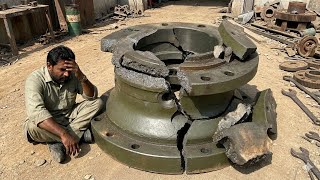 Amazing Mechanical Repair Skills | Turning Broken Cast Iron Into Brand New!
