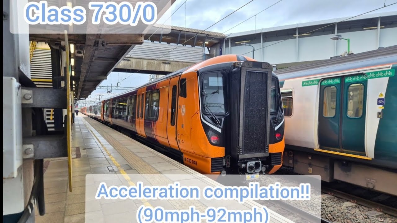 Class 730 Aventra,| Fast ride & Acceleration +Traction sounds! (2024 edition) 90mph-92mph 🚄🚄