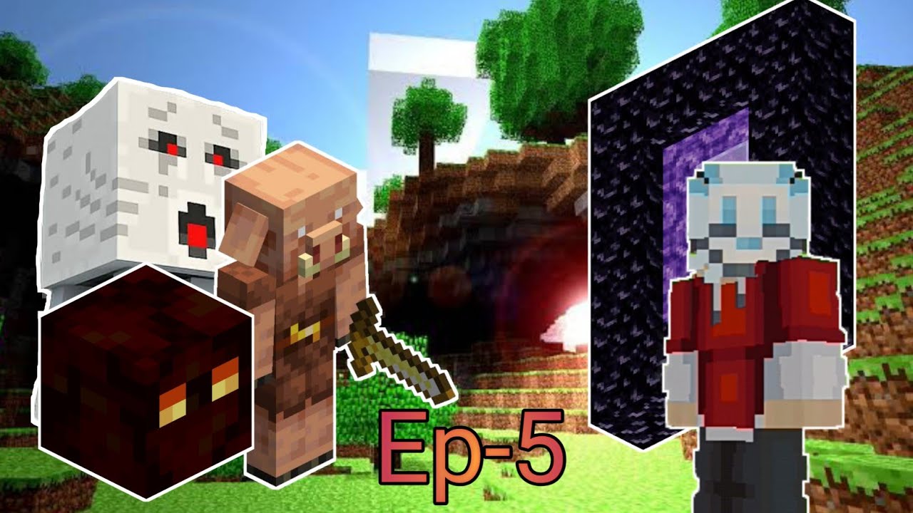 Minecraft survival series Episode 5 i make neither portal - YouTube