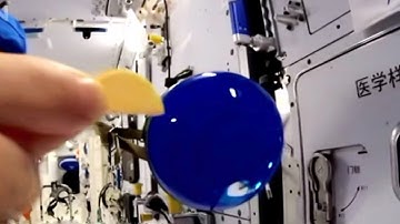Tiangong Class: Taikonauts show kids effervescent tablet experiment in zero-gravity setting