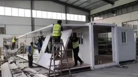 Hysun 40FT expandable container house installation, turn key house, farm house, office, family house