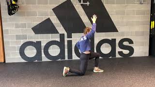 1/2 Kneeling Quad Hip Flexor Stretch With Reach