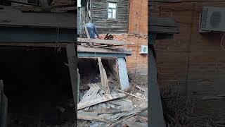 Разбираем старый сарай и построим новый. #ремонт#сарай.