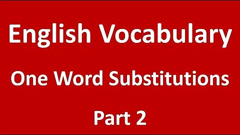 One Word Substitutions - Part 2 | English Vocabulary | Kerala PSC Previous Questions