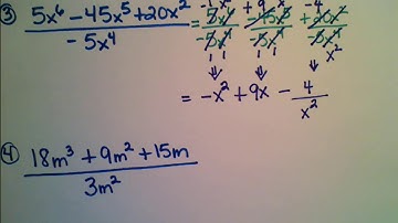Dividing Polynomials (by monomials): Part 2