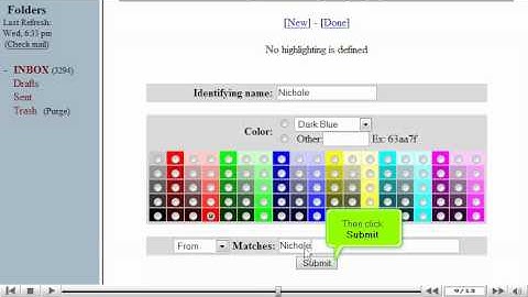 Highlighting messages in SquirrelMail by VodaHost web hosting