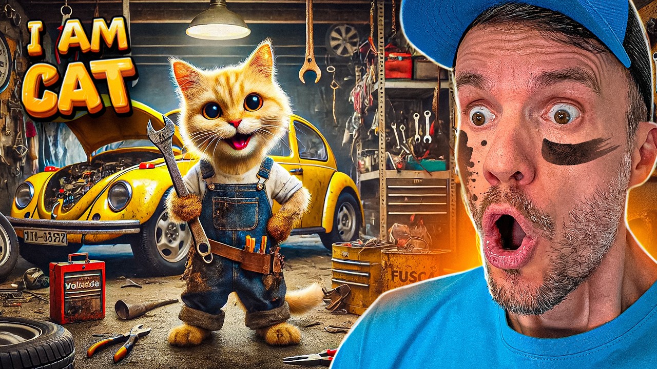 O dia em que o GATO VIROU MECÂNICO… e a GARAGEM NUNCA MAIS FOI A MESMA! 🔧🐱 I AM CAT VR