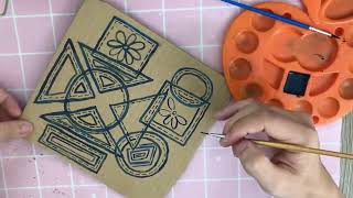 Making sweet art using soft pastel paint colors by hand screenshot 5