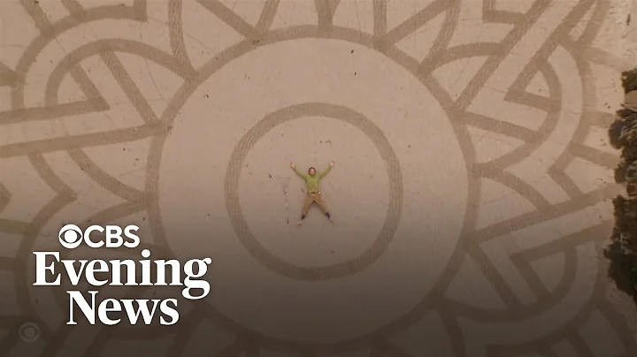 Artist creates massive designs, visible only until the tide rolls in