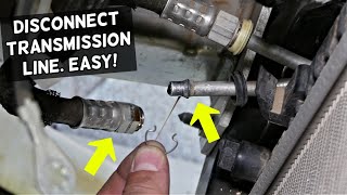 HOW TO DISCONNECT TRANSMISSION LINE ON DODGE, CHRYSLER, JEEP, FIAT - YouTube