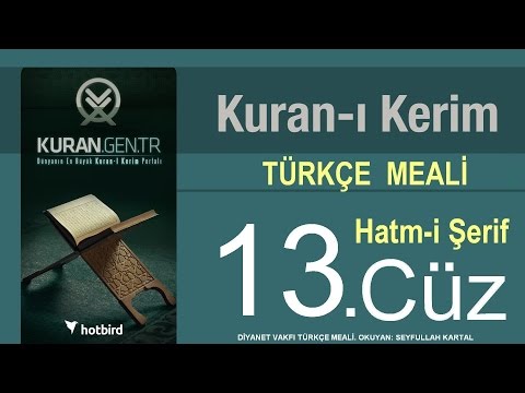 Türkçe Kurani Kerim Meali, 13 Cüz, Diyanet işleri vakfı meali, Hatim, Kuran.gen.tr