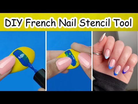 DIY nail tip stencil, french nail tool, homemade nail stamper