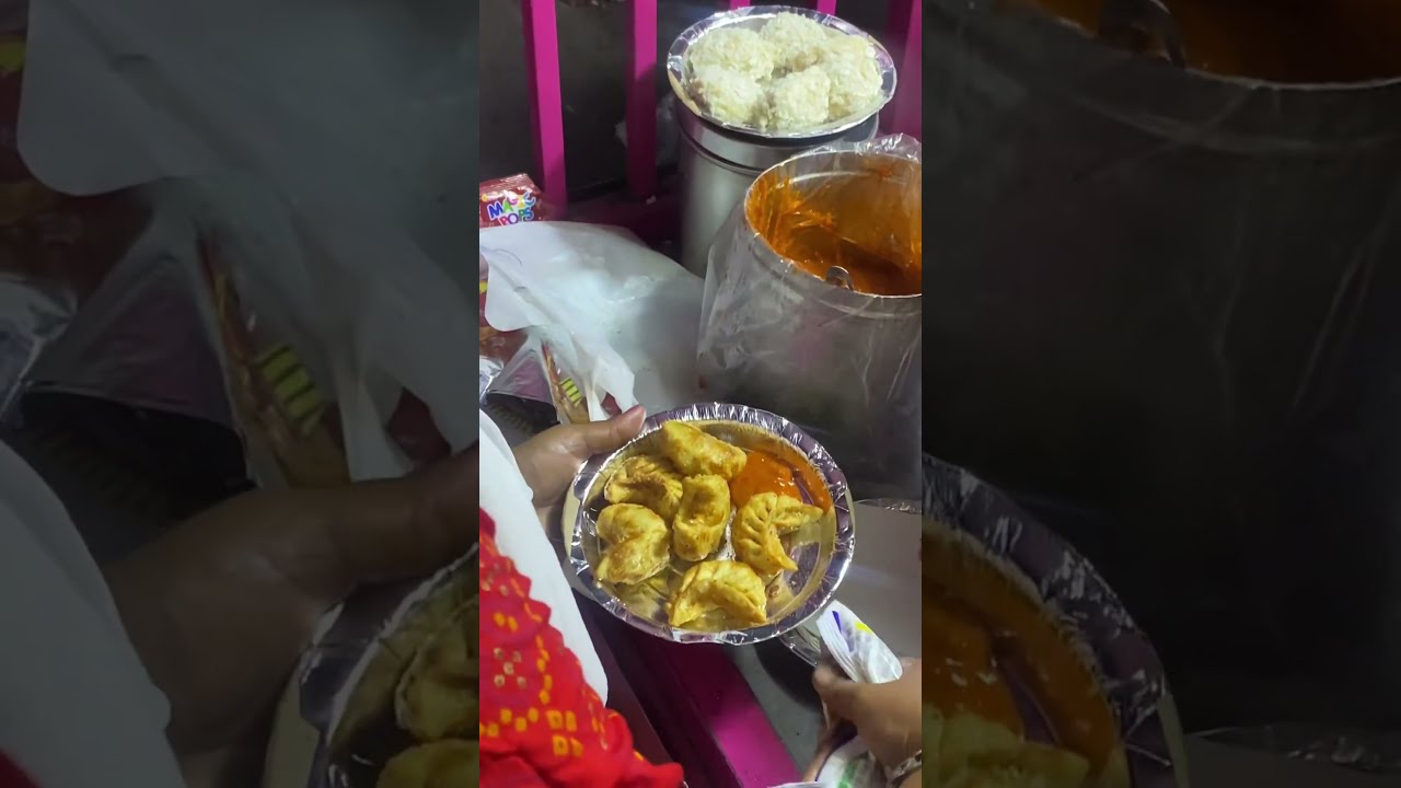 Hardworking Woman Making Fried Momos Crispy Snack Delight Roamonroads Streetfood Friedmomos
