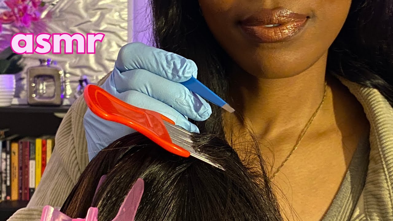ASMR | Sleepy Scalp Check 🔎 Plucking, Lice Comb + Foam Sounds 💆🏽‍♀️ 