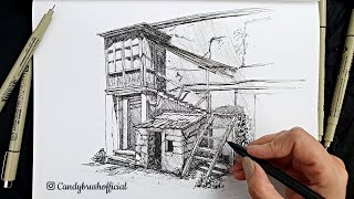 Pen & Ink Urban Sketching Series | Drawing An Old Building