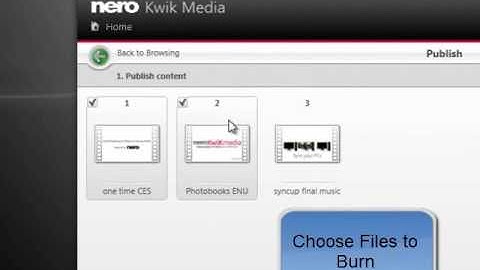Nero Kwik Media Burn Video DVD Tutorial
