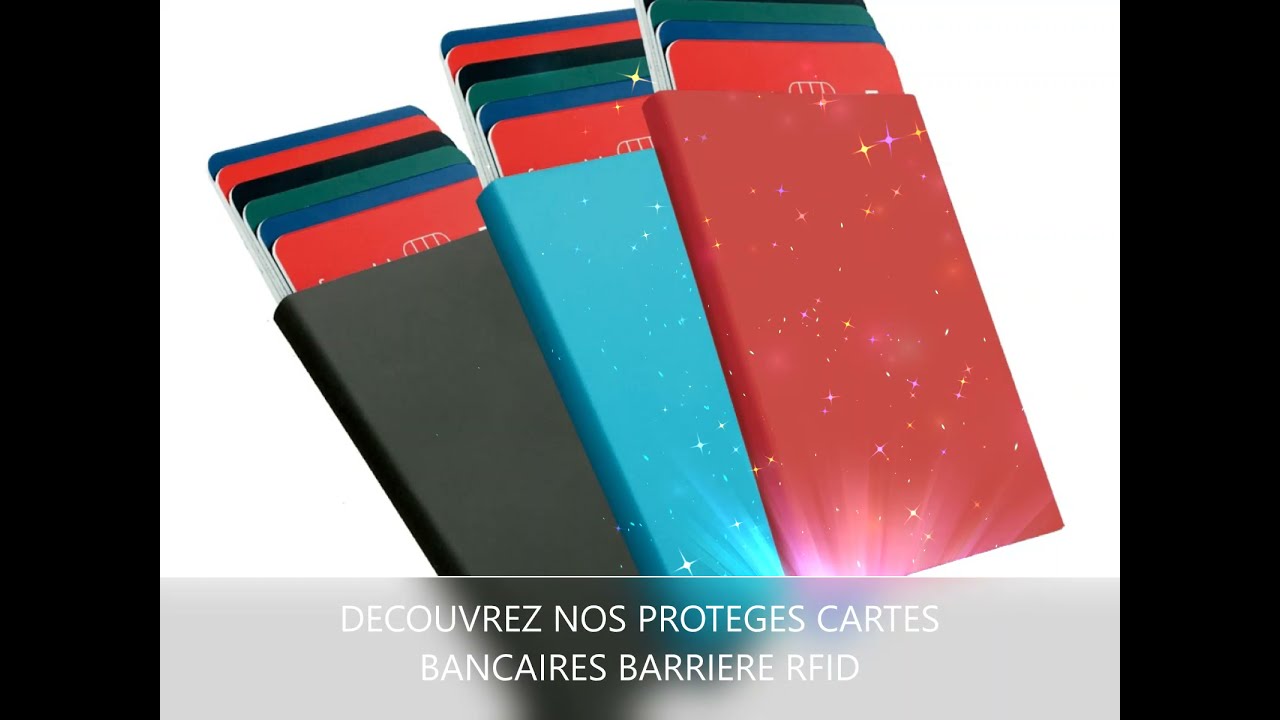 Porte cartes Barrière RFID en aluminium couleur