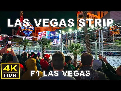 [4K] Las Vegas Strip Walk - F1 Las Vegas Grand Prix 