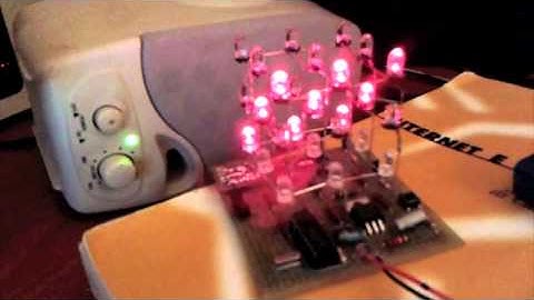 DIY- LED cube 3x3x3 with music beat detection PIC16F84