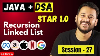 Mastering Java + DSA : Java +  | Recursion | Session 27
