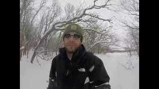 Snowshoeing in fresh snow