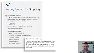 Algebra 1 6-1 Solving Systems by Graphing: Introduction and Solve It