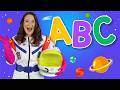 Alphabet space  abc songs for kids  learn the alphabet