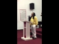 Frances singing at Mommas Funeral