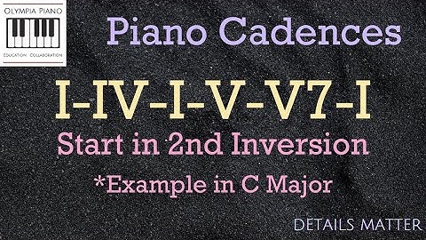 How to Play Chord Progression on Piano I IV I V V7 I Cadence Start 2nd Inv.(Example in C) VIDEO 3