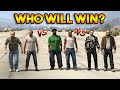GTA 5 ONLINE : TREVOR & LESTER VS CJ & BIG SMOKE VS NIKO & ROMAN (WHO WILL WIN?)