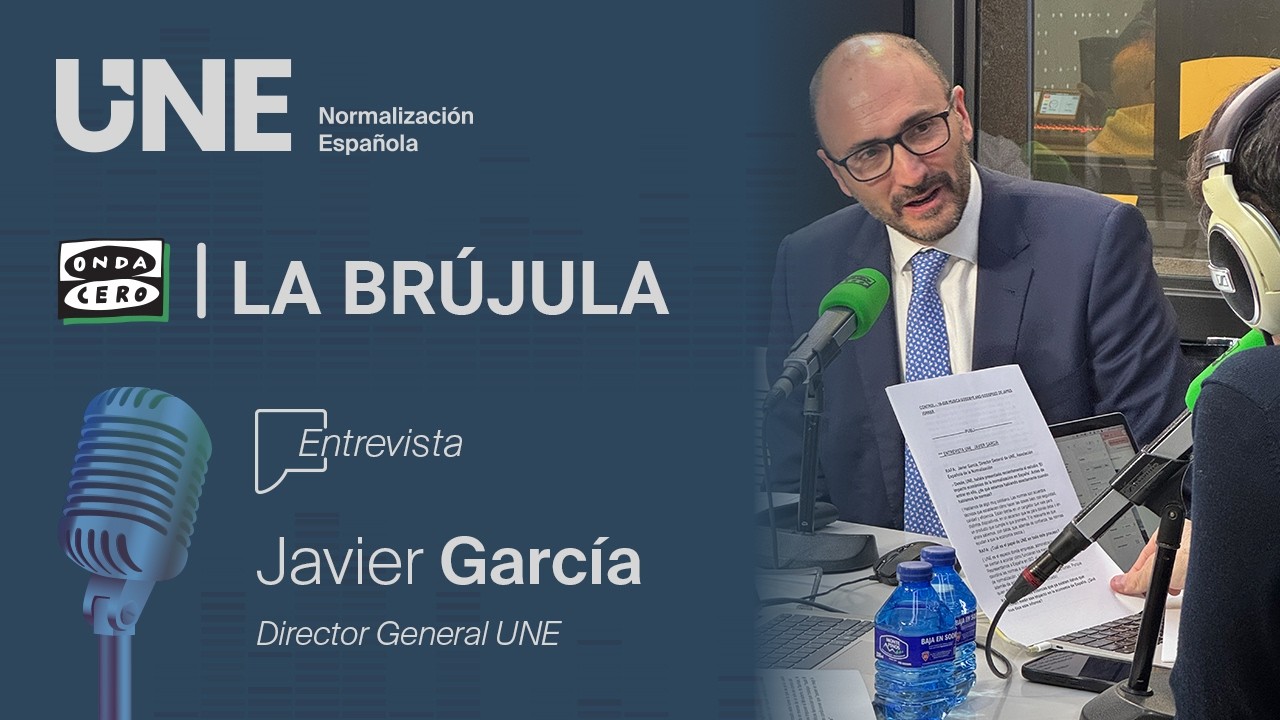 Vídeo de la entrevista a Javier García, DG de UNE, en el programa La ...