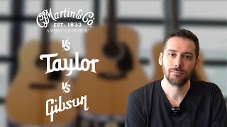 Quelle guitare Folk choisir à 1000€? Comparatif Taylor vs Martin vs Gibson
