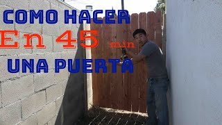 como hacer una puerta de madera