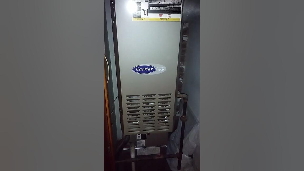carrier weather maker 8000 gas furnace startup YouTube