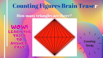Counting Figures Brain Teaser | Tricks to count the Triangles Fast | Analytical Reasoning Tricks