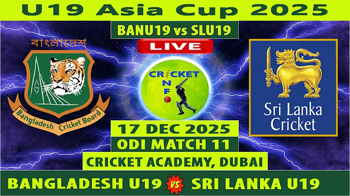 Bangladesh U19 vs Sri Lanka U19 | BANU19 vs SLU19 | 11th Match of U19 Asia Cup 2025 | BAN vs SL Live