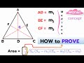 How do you find the area of a triangle when medians are given | Proof &amp; Solved Example