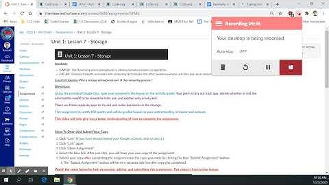 CSD Unit 1: Lesson 7 - Storage