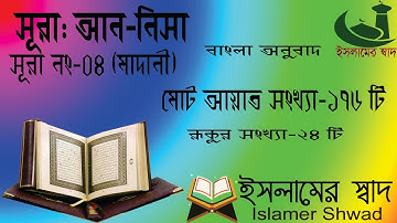 04 Surah An Nisa আয়াত সংখ্যা 176 সূরা আন নিসা   سورة النساء,  Bangla Tilawat  Bangla Quran Translate